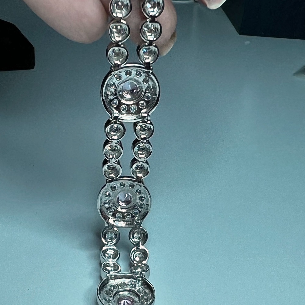 Pink Sapphire & Tourmaline Necklace and Bracelet/Bridal Accessories Jewelry - Picture 8 of 9